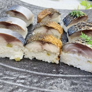 わさび葉 鯖棒寿司3種食べ比べ（各8切）の画像 1枚目