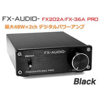 FX202A/FX-36A PRO『ブラック』TDA7492PEデジタルアンプIC搭載 ステレオパワーアンプの画像 1枚目