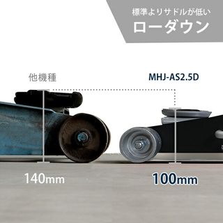 ミナト アルミ+スチール製ローダウンジャッキ 2.5t MHJ-AS2.5D-1 ミナトワークスのサムネイル画像 4枚目