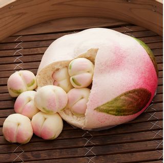 桃の子宝まん　かわいい桃まんが8個(化粧箱入り) 江戸清のサムネイル画像