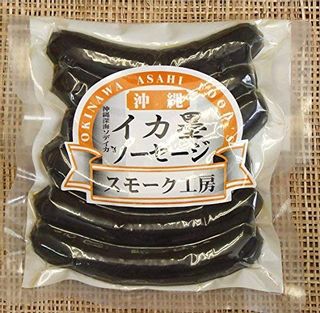 スモーク工房 イカ墨ソーセージ 200g マリングローバルあさひのサムネイル画像 1枚目