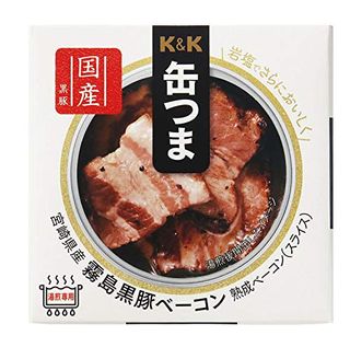 K＆K 缶つま熟成 霧島黒豚ベーコン 国分のサムネイル画像 1枚目