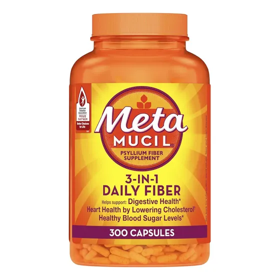 Suplemento De Fibra Metamucil Psyllium Husk 300 Cápsulas