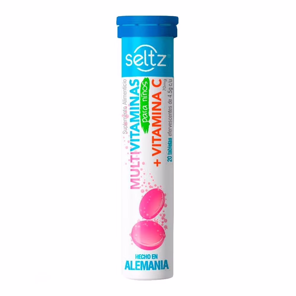 Suplemento alimenticio Seltz 70 mg 20 tabletas efervescentes para niños