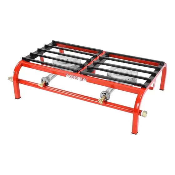 Estufón Mini Reforzado Corona 102r/4117r 2 Quemadores Rojo