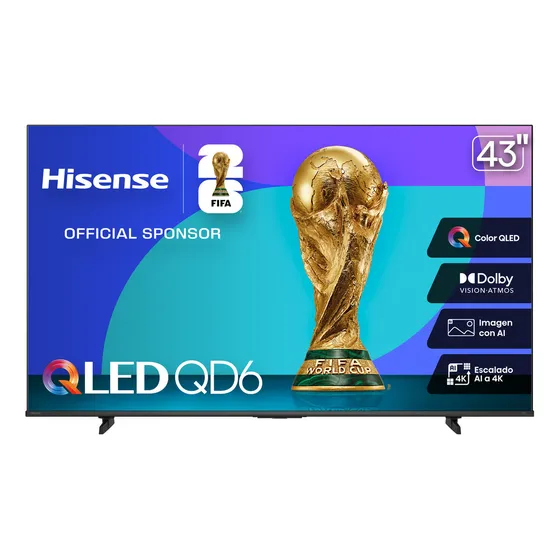 Hisense Smart TV Pantalla 43 Pulgadas Qled 43QD6QFM Fire TV - Excelente (Reacondicionado)