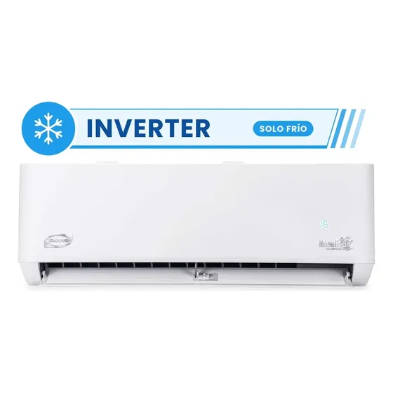 Aire Minisplit Evans 220V Inverter Medic Air Wifi SEER17 1 Tonelada Solo Frio 12000 BTU 6 Etapas de purificacion de aire y Tecnologia Bajo consumo de energia