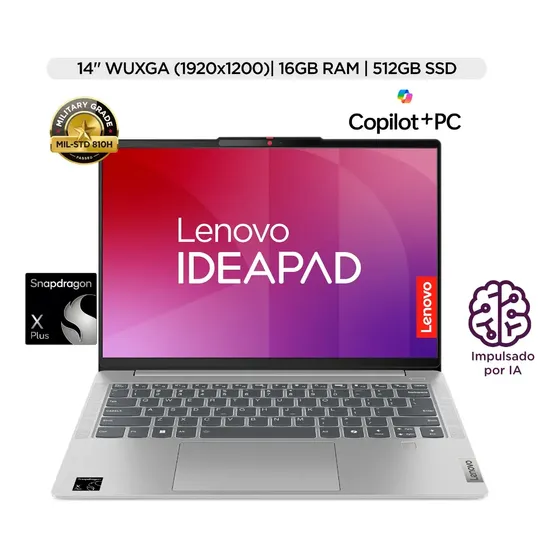 Laptop Lenovo Ideapad Slim 5 14Q8X9 Snapdragon X Plus| 16gb Ram 512gb Ssd Gris