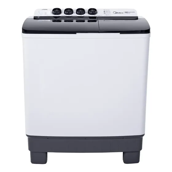 Lavadora Semiautomática Dos Tinas Midea 15Kg Twin Force Pulsator Blanca