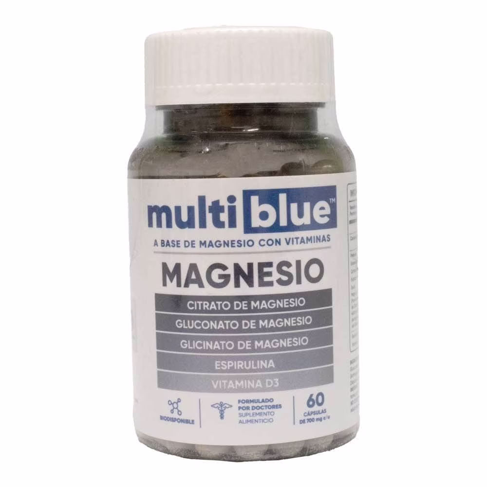 Suplemento alimenticio Multiblue con Magnesio con Vitaminas 60 Cápsulas