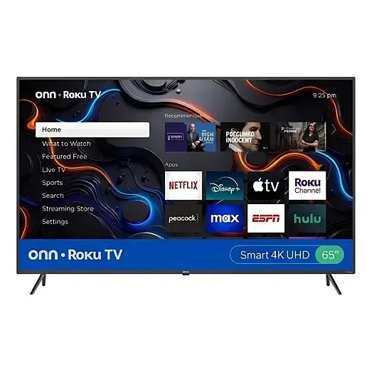 Onn 65 Pulgadas Pantalla 4k Uhd (2160p) Led Roku Smart Tv