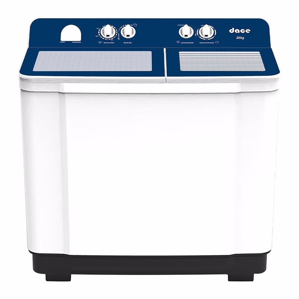 Lavadora Dace Semiautomática Doble Tina 20 Kg Blanca