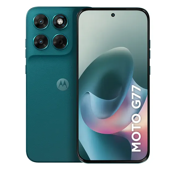Smartphone Motorola Moto G77 5g, 256 GB, 24 GB (8 GB de Ram + 16 GB de Ram Boost), cámara ultrapíxel de 108 MP, pantalla Extreme Amoled de 1,5 K y 120 Hz, ultraduradera, verde oscuro