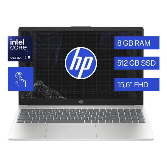 Laptop HP 15-fd1254la Intel Core Ultra 5 8GB RAM 512GB SSD 15.6" Pantalla Touch FHD