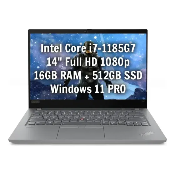 Portátil Lenovo Thinkpad T14 Gen 2 Intel Core i7-1185G7 16 GB 512 GB Windows 11 Pro 14 Full HD 1080p para negocios y juegos - Excelente (Reacondicionado)