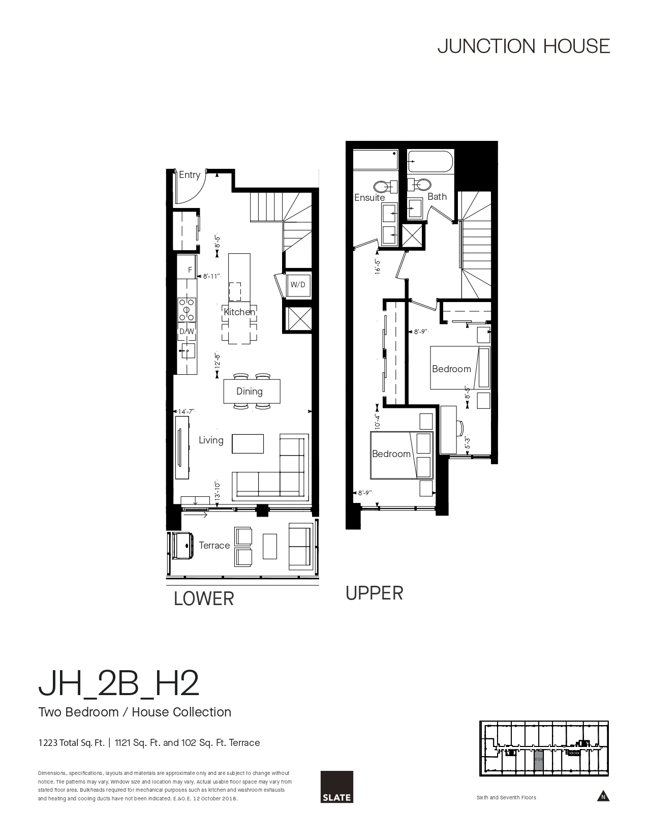 Junction House - 2B-W - Floorplan