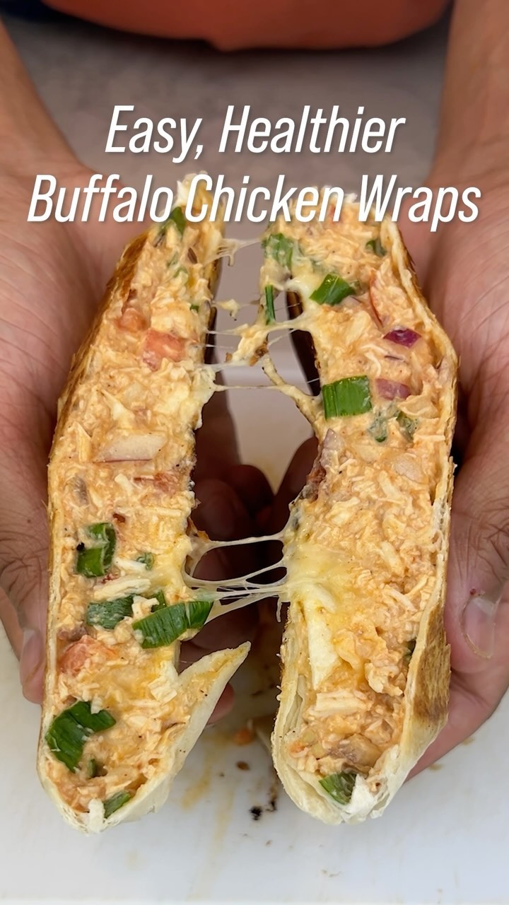 Healthier Buffalo Chicken Wraps