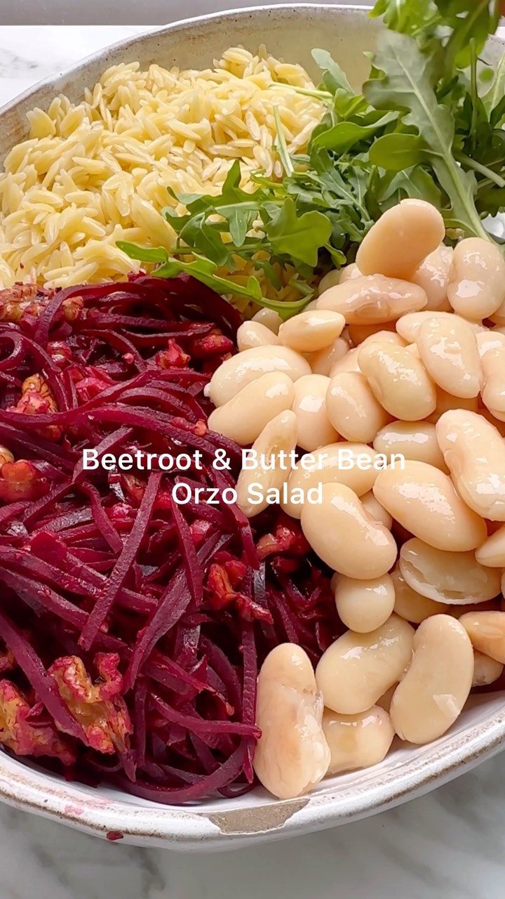 Beetroot & Butter Bean Orzo