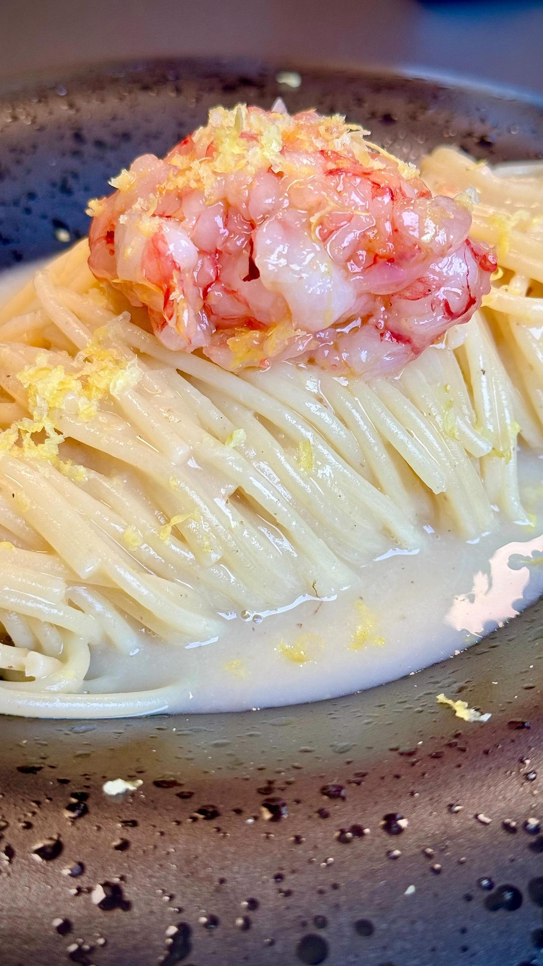 Summer Spaghetti with Sicilian Red Shrimps and Lemon