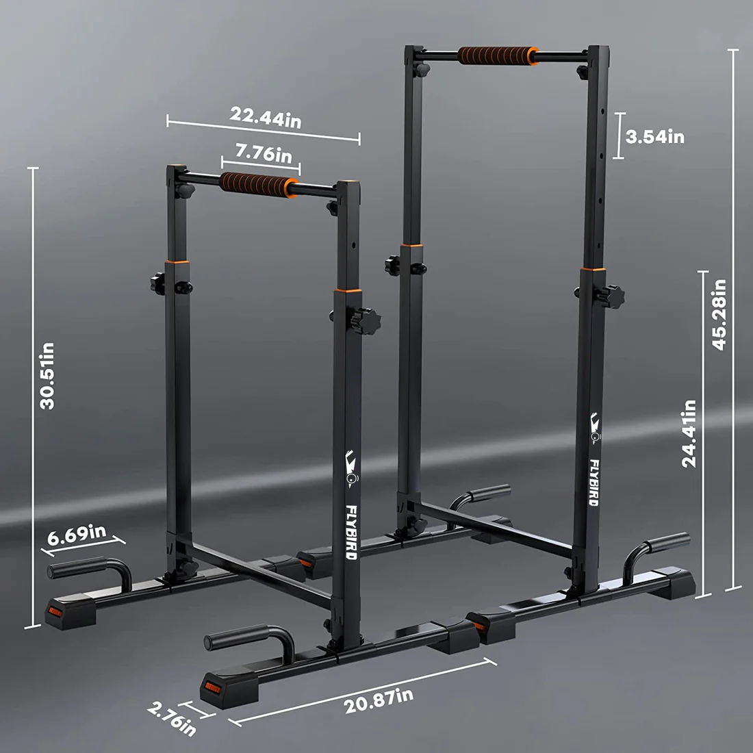 FLYBIRD Adjustable Parallel Dip Bar