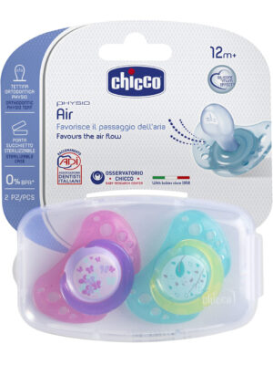 Chupete air silicona 12m+ girl (x2) - Chicco