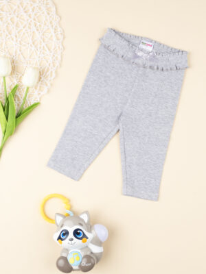 Pantalón de canalé gris para niña - Prénatal