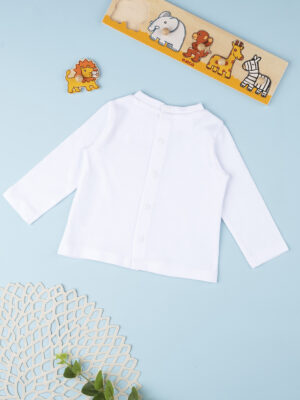 Camiseta de punto "león" blanca para niño - Prénatal