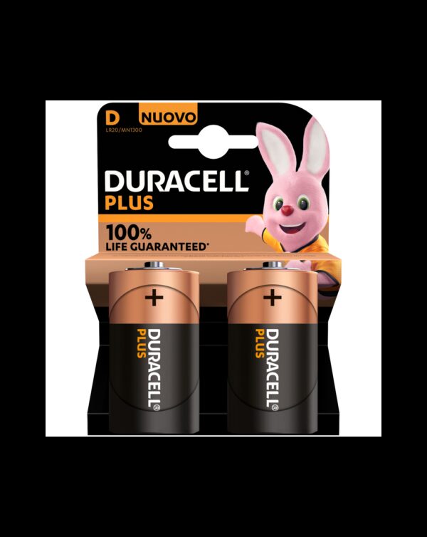 Duracell - Pack 2 pilas D Plus 1,5V - Duracell