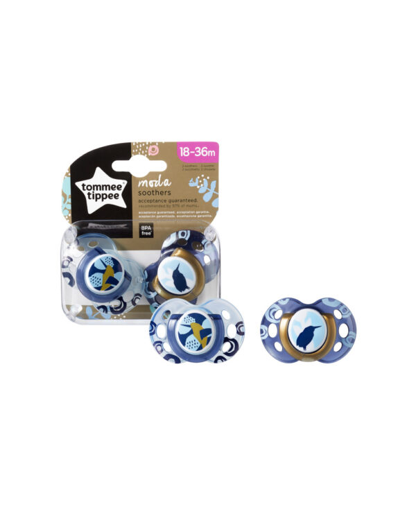 2 CHUPETES DE MODA 18-36 M BOY TOMMEE TIPPEE - Tommee tippee