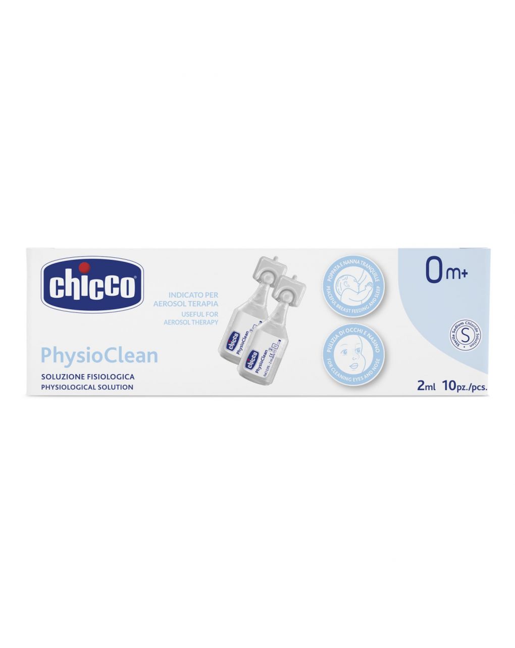 Solución fisiológica chicco physioclean 2 ml 10 uds. - Chicco