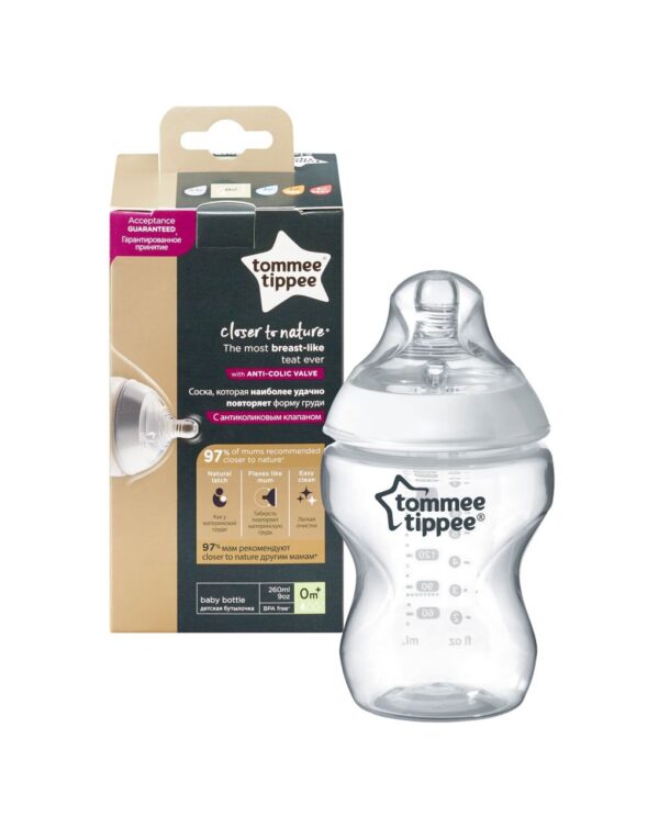 TOMMEE TIPPEE - BIBERÓN CLOSE TO NATURAL 260ML FLUJO LENTO - Tommee tippee