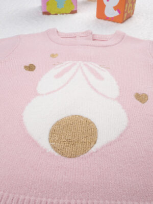 Jersey de tricot rosa para niña - Prénatal