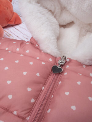 Chaqueta de plumón reversible para bebé niña rosa - Prénatal