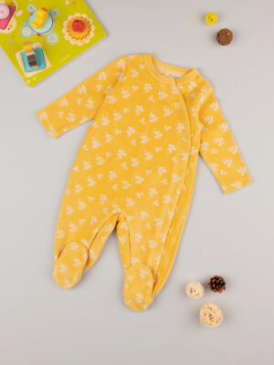 Pelele de chenilla amarillo para bebé - Prénatal