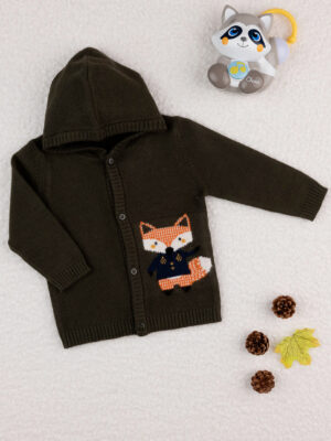 Cárdigan de tricot marrón bebé - Prénatal