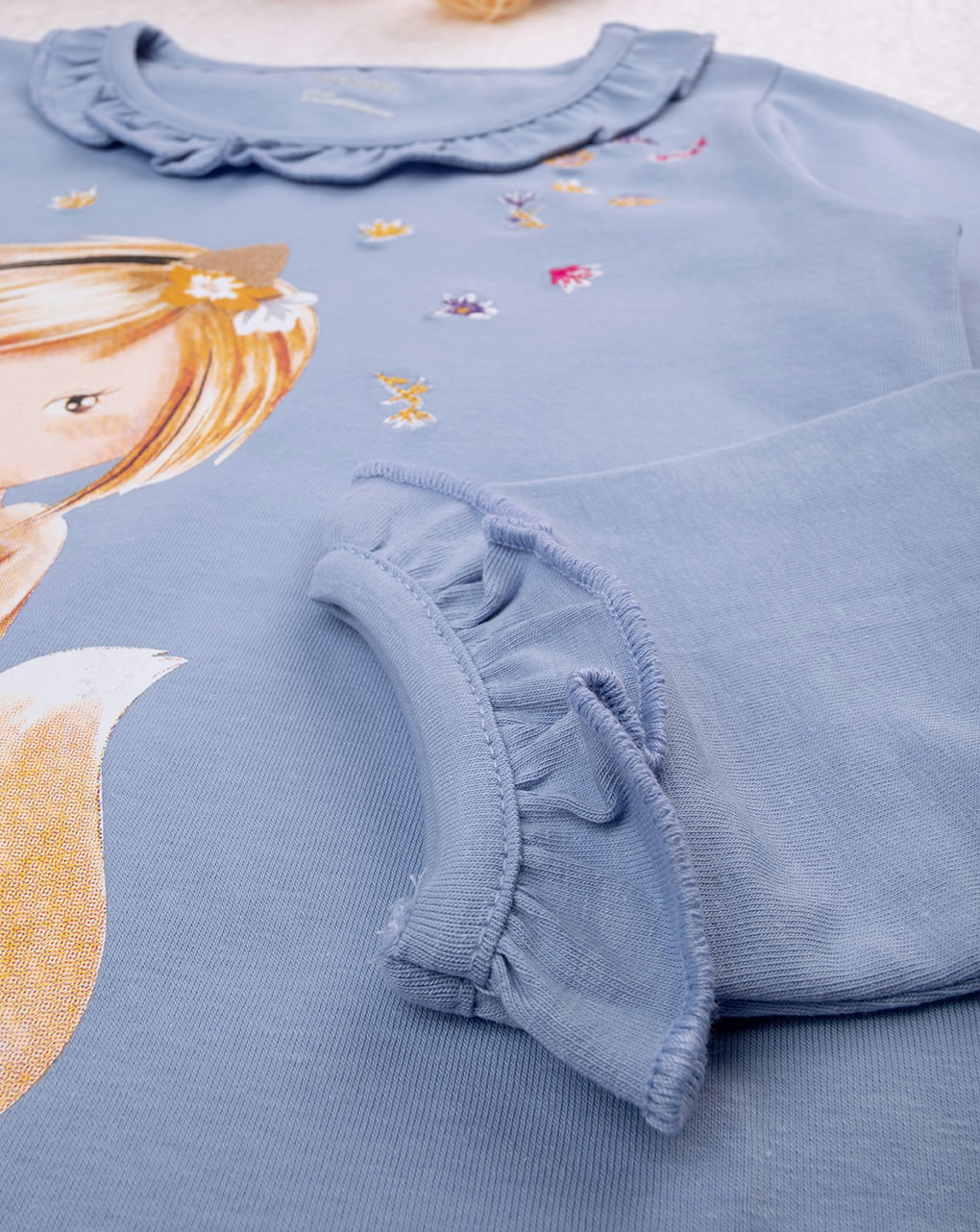 Camiseta azul "maiden" de niña - Prénatal