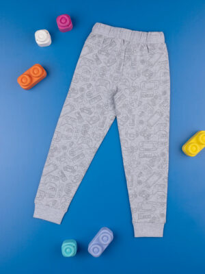 Pantalones de felpa para niño, color gris - Prénatal