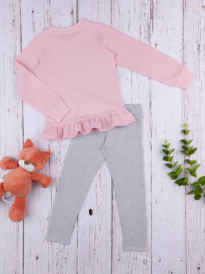 Conjunto de jogging rosa y gris para niña - Prénatal