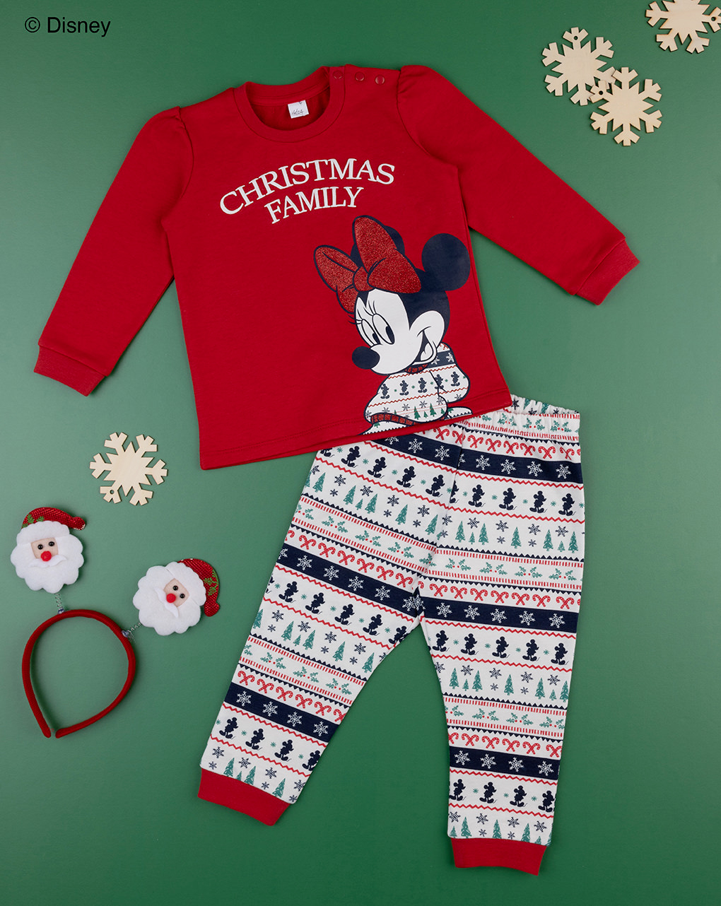 Pijama de felpa "Minnie Christmas" para bebés Store Online