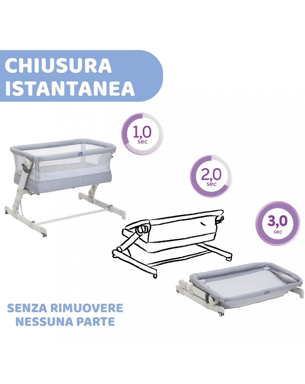 Next2me pop-up grey mist - chicco - Chicco