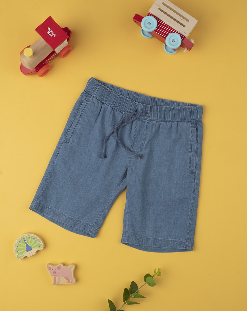 Pantalones cortos niño azul denim - Prénatal