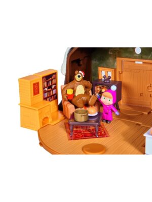 Masha y el oso - casa de invierno con personajes - Masha&Orso