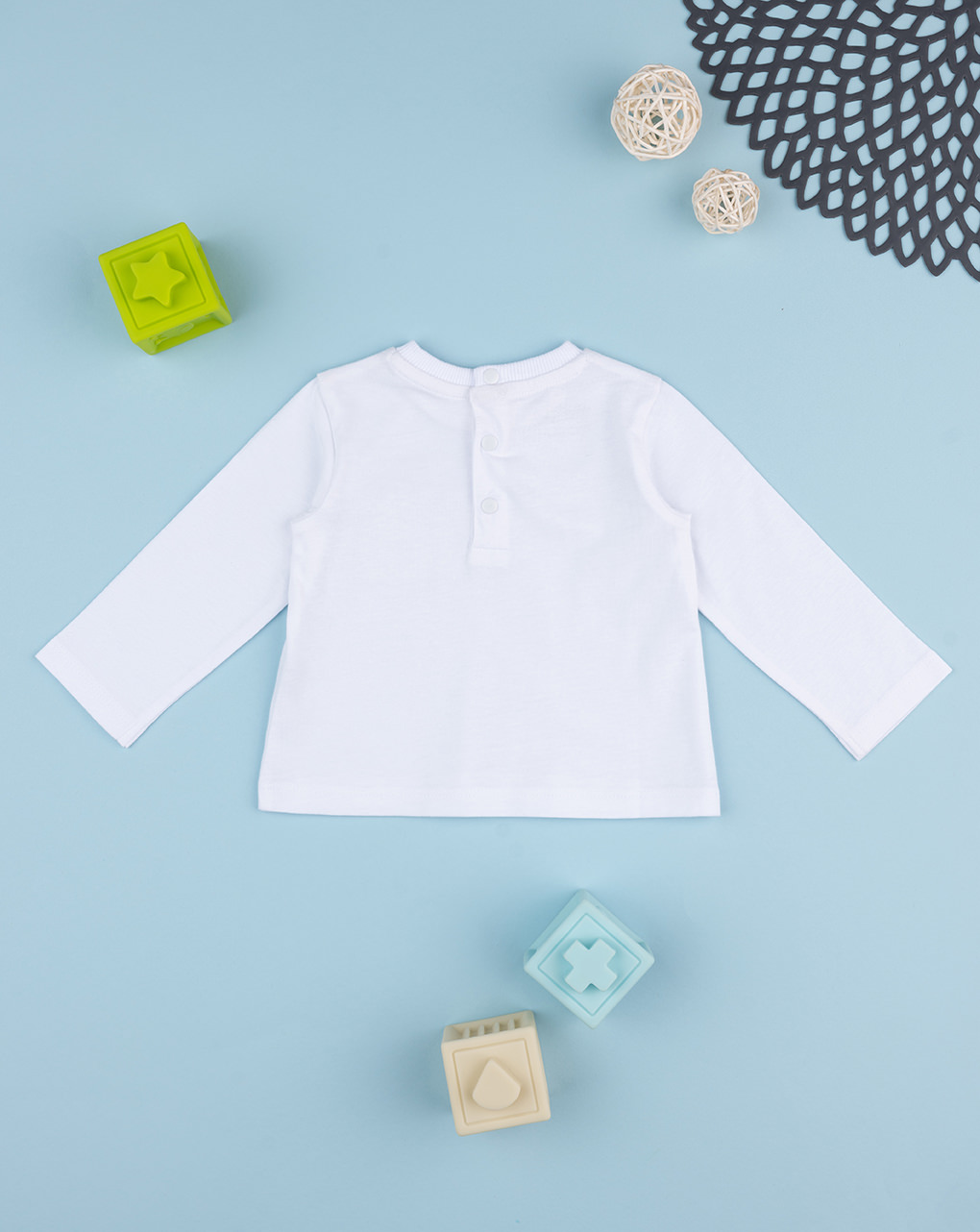 Camiseta de jersey blanca/gris de niño - Prénatal