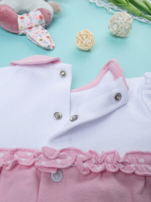 Traje de dos piezas blanco y rosa floral para recién nacido - Prénatal