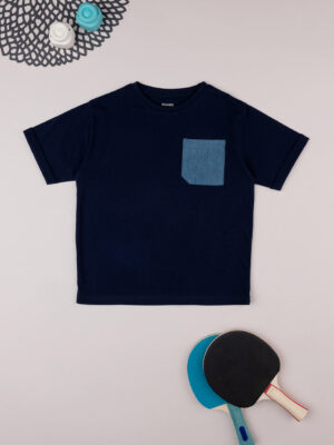 Camiseta con bolsillo falso azul bebé - Prénatal