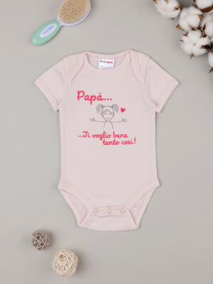 Body rosa de media manga con estampado para bebé niña - Prénatal
