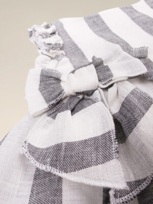 Vestido de rayas para bebé en lino ecológico - Prénatal