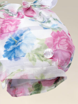 Pelele de bebé niña en tejido devoré floral - Prénatal