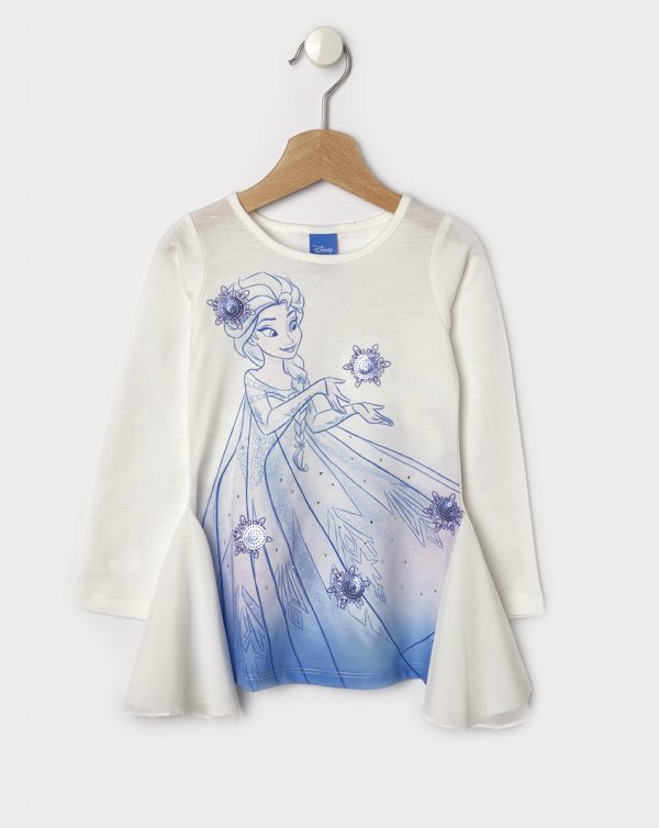 T-shirt Maxi Elsa Εκρού για Κορίτσι