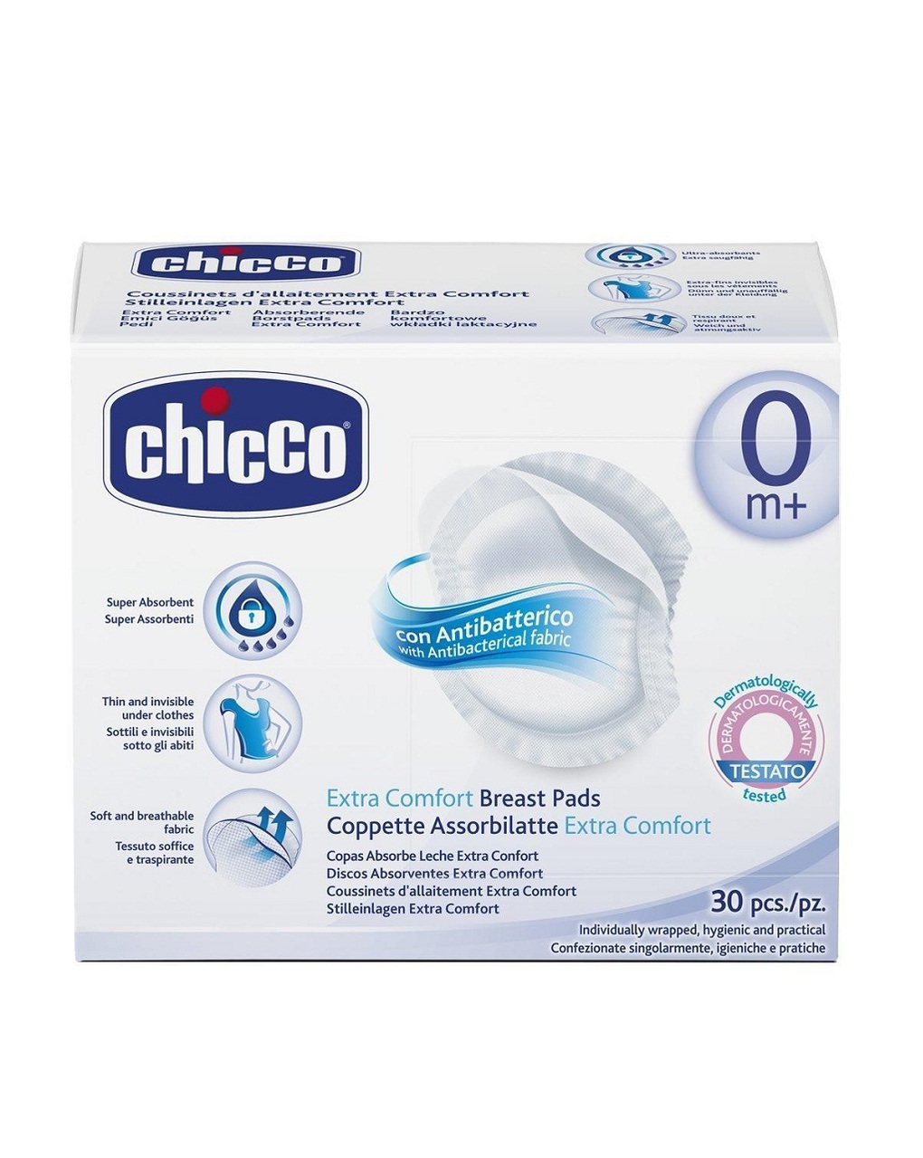 επιθεματα στηθουσ αντιβακτηριακα 30 τεμ. - Chicco